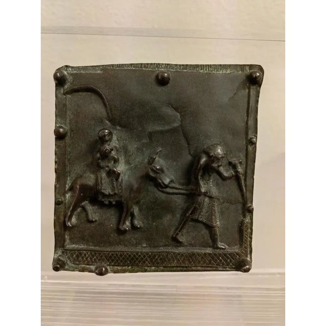 Metal The Escape of the Holy Family to Egypt Bronze Sculpture, 1800s For Sale - Image 7 of 12