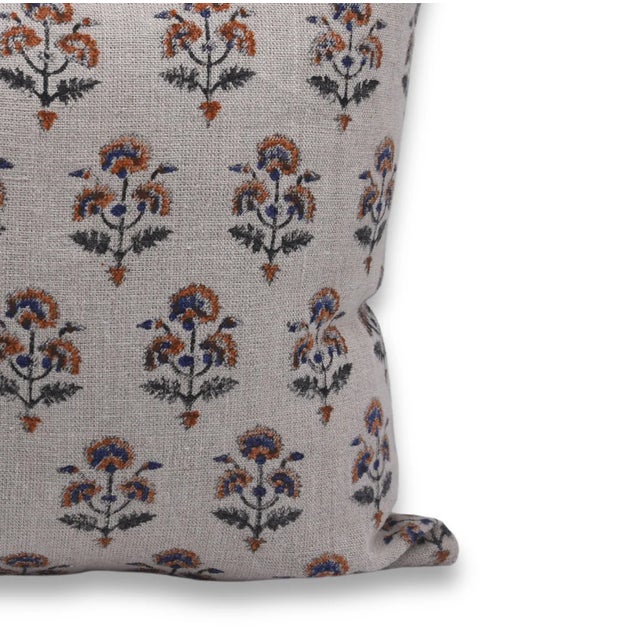 Fabdivine Block Print Pillow Cover in Thick Linen 20x20 Inches, Traffic Light For Sale - Image 6 of 8