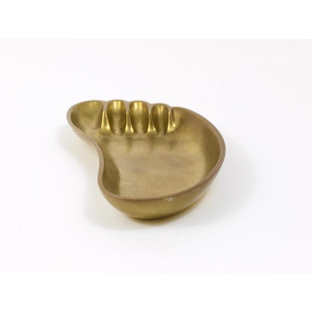 Mid-Century Sculptural Foot Bowl in Brass from Hagenauer, Austria, 1950s For Sale - Image 14 of 18