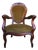 Louis XV Neo Rococo Mahogany Cabriolet Armchair, France, 1860s For Sale