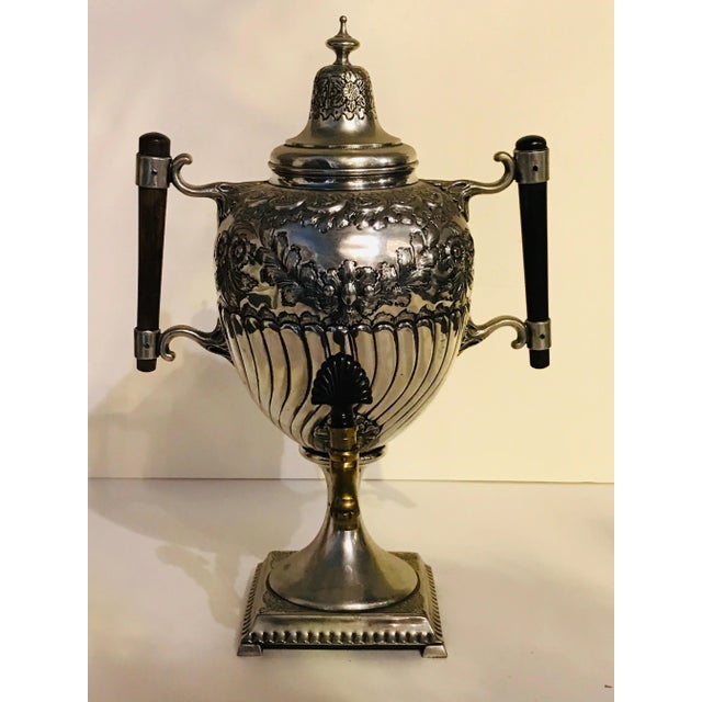Silver Vintage Silver Plate Tea Urn For Sale - Image 8 of 8