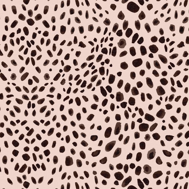 Spritely Home Kenmore Headboard in Pink Black Washed Cheetah, King For Sale - Image 4 of 6