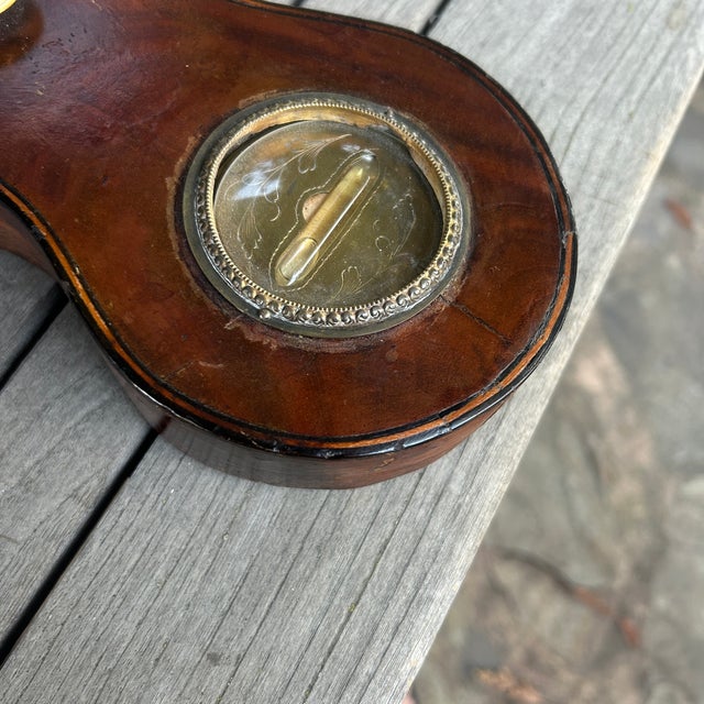 Antique 1820s English J Somalvico London Banjo Mahogany Barometer For Sale - Image 11 of 12