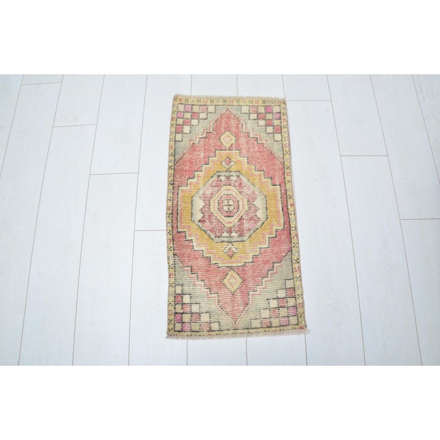 Handmade wool carpet in Turkish Anatolia , Vintage Oushak Rug,Turkish Vintage Anatolian Rug, Handmade wool Rug . One Of...