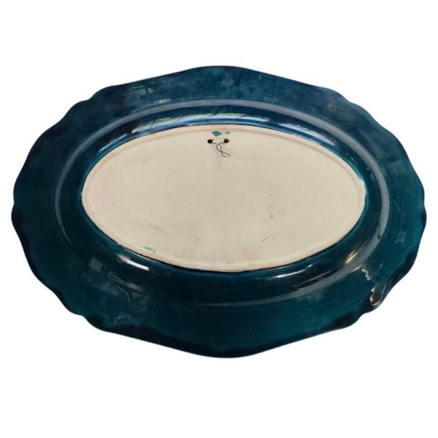 Vallauris Mid-Century Majolica Palissy Fish Sealife Platter Vallauris For Sale - Image 4 of 4