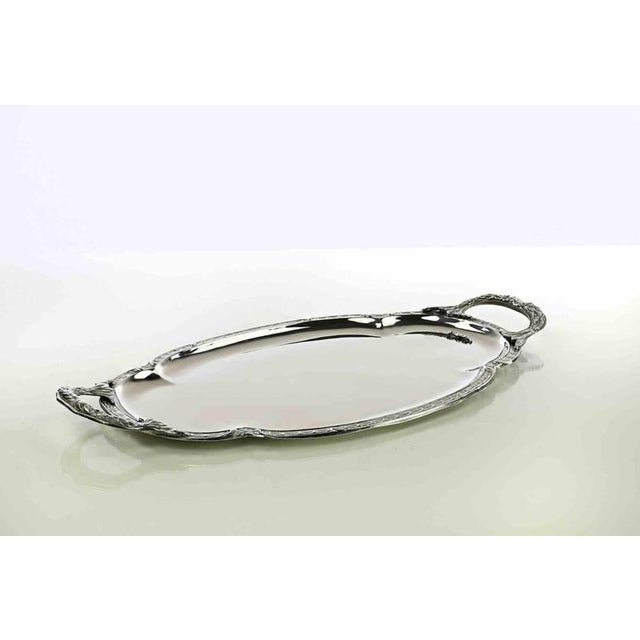Vintage Silver Plated Serving Plate realized in Italy in 1970s. Excellent condition.