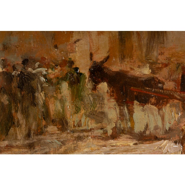 Cesare Ciani, Village Market Scene, Oil Painting For Sale - Image 10 of 17
