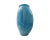 Vintage Postmodern Large Turquoise Ribed Glass Vase, 1980s For Sale In Palm Springs - Image 6 of 8