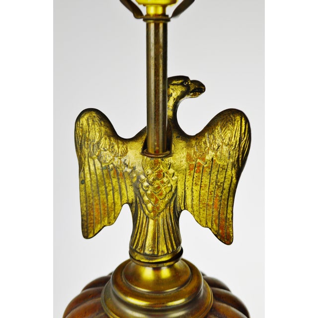 Vintage Brass Eagle Table Lamps - A Pair | Chairish