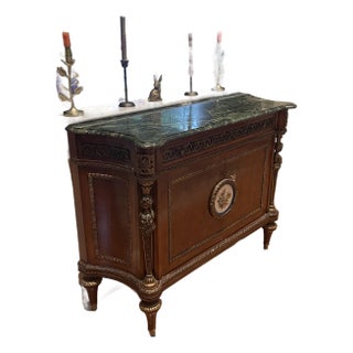 Antique French Louis XVI Marble Top Cabinet For Sale