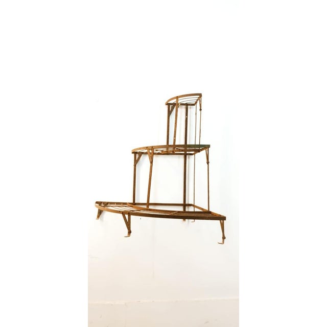 Metal Vintage Corner Flower Stand For Sale - Image 7 of 18