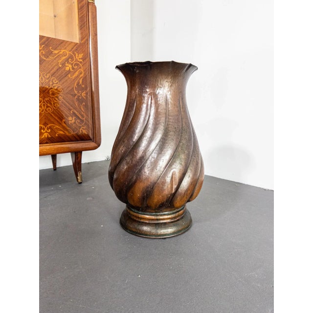 Italian Copper Amphora Vase, 1940s For Sale - Image 10 of 10