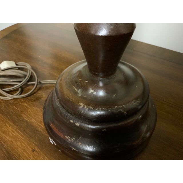 20th Century Wood Bobbin Lamps - a Pair For Sale - Image 9 of 10