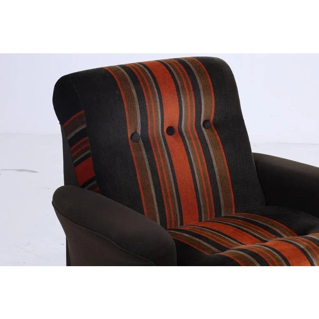 1970s Mid-Century Fabric Armchair, 1960s For Sale - Image 5 of 11