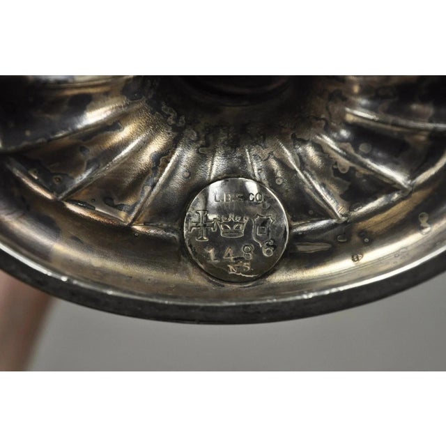 Antique Victorian l.b.s. Co England Silver Plated "Pmp" Monogram Tea Pot For Sale - Image 10 of 12