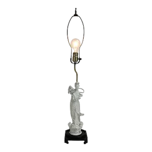 Chinese Blanc De Chine Porcelain Guanyin Figurine Lamp
