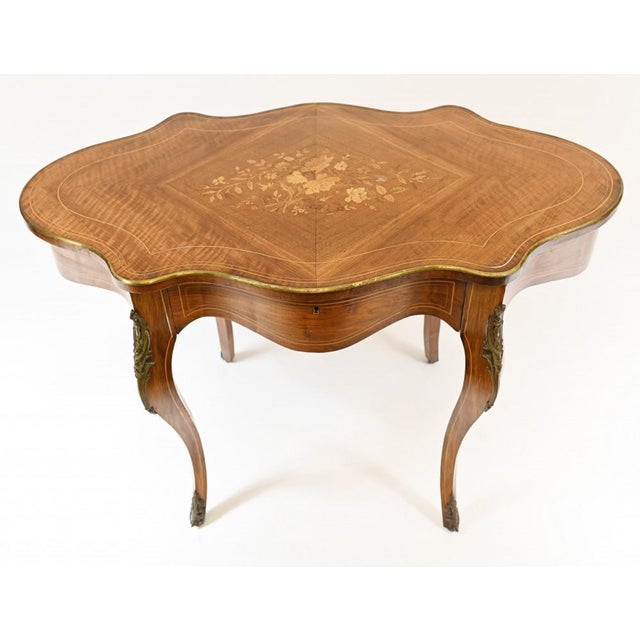 French Empire Marquetry Inlay Centre Table For Sale - Image 12 of 12