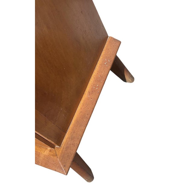Wood Oak Chest of Drawers with Splayed Legs, 1950 For Sale - Image 7 of 12