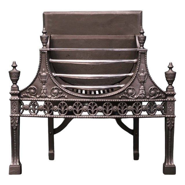 Antique Wrought and Cast Fire Grate, 1890 For Sale