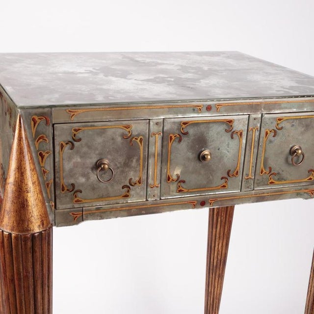 Venetian Art Deco Mirrored Side Table, 1930s For Sale - Image 4 of 10