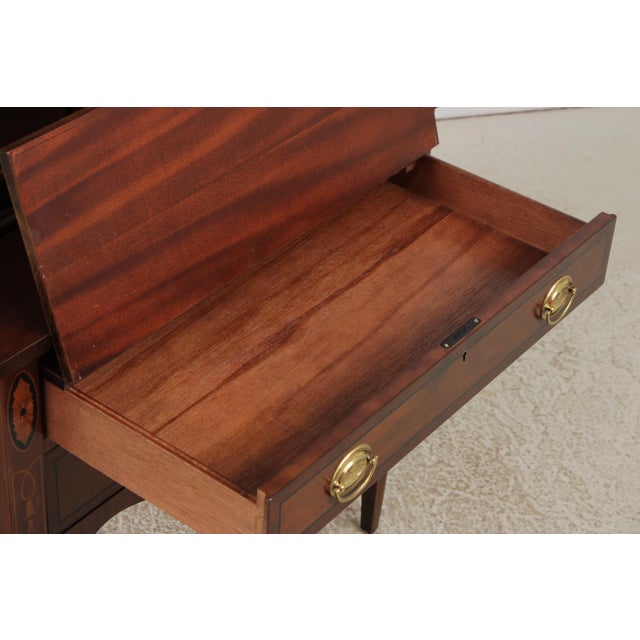 Jasper Federal Mahogany Secretary Desk Bookcase For Sale - Image 9 of 17