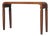 Amber Oak-Finish Mango Wood Curved Console Table For Sale