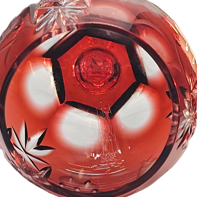 Nachtmann Bleikristall Rose Grapes Floral Cut to Clear Wine Glass 8.25” Elegant For Sale In San Francisco - Image 6 of 6