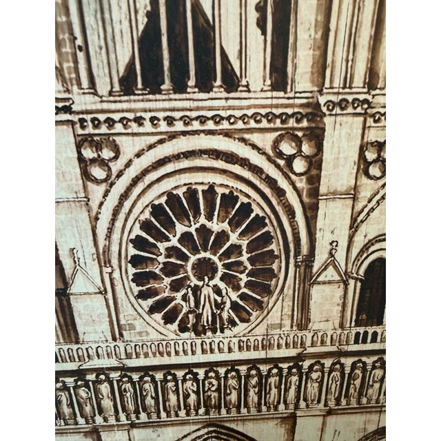 Early 21st Century Castellammare Home Accents Notre Dame Wood Panel For Sale - Image 5 of 12