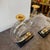 Two 1970 Mid-Century Modern Black and Clear Lucite and Brass French Candlesticks For Sale - Image 6 of 14