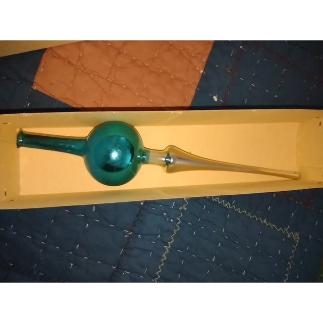 Metal Mid Century Glass Christmas Tree Topper For Sale - Image 7 of 7