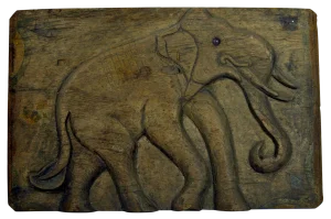 Thai Chiang Mai Bas Relief Wooden Carving