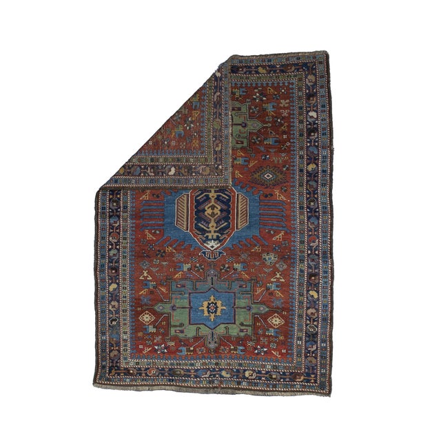 Fine Antique Persian Heriz Rug 4'10" x 6’10”. The numerous rugs of the famous NW Persian weaving district, from small...