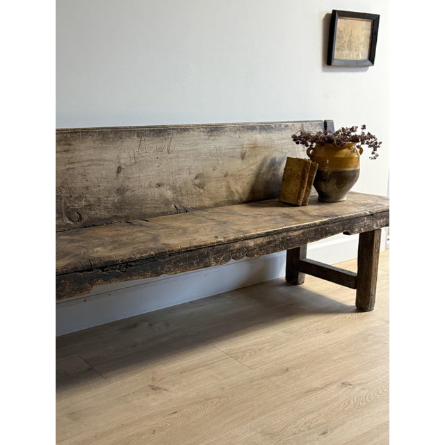 Spanish 18th C. Spanish Catalan Bench For Sale - Image 3 of 13