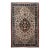 Vintage Persian Isfahan Area Rug, Handwoven Floral Pattern, Ivory & Navy, 3’ X 4’ For Sale