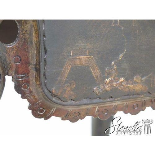 Chinoiserie Vintage Georgian Console Table W. Birdseye Maple Top For Sale - Image 4 of 9