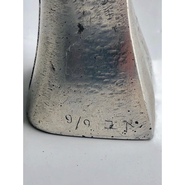 Aharon Bezalel, Aharon Bezalel Israeli Modernist Sculpture 2 Parts Minimalist Aluminum or Steel, 1979 For Sale In Miami - Image 6 of 14