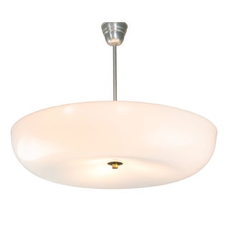Space Age Italian Acrylic Glass and Brass Pendant Light, 1970s For Sale