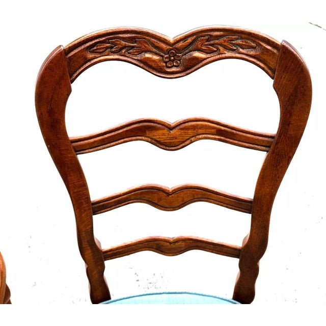 Wood Vintage French Country Dining Chairs Set of 8 For Sale - Image 7 of 12
