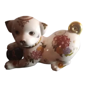 1987 Franklin Mint the Imperial Puppy of Satsuma Figurine
