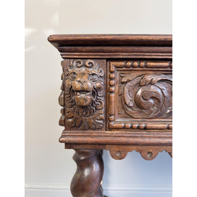 Antique Console Table in Carved Wood, 1890s For Sale - Image 5 of 17