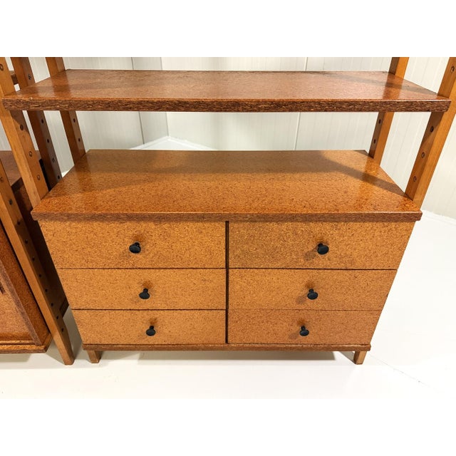Brown Pressed Wooden Bookcases, 1960s, Set of 2 For Sale - Image 8 of 18