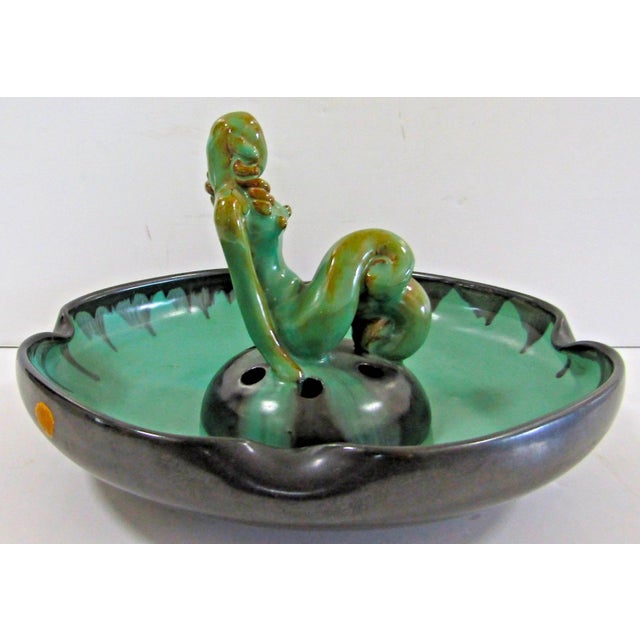 Antique Einar Luterkort Ekeby Sweden Art Deco Flower Frog Figurine For Sale - Image 10 of 16