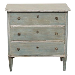 Mid 20th Century Swedish Blue/Green Chest For Sale
