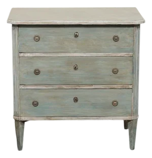 Mid 20th Century Swedish Blue/Green Chest