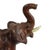 Brown Vintage Brown Leather Elephant with Tusks For Sale - Image 8 of 10