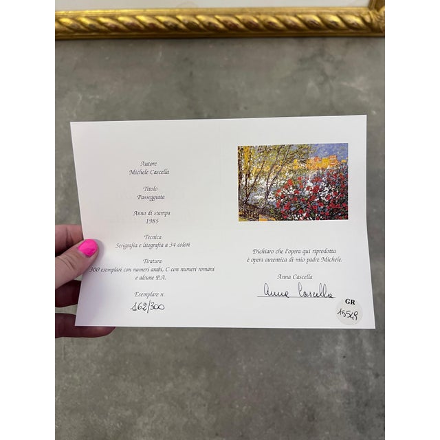 1980s Cascella, Trees, Silkscreen on Canvas, 1985, Framed For Sale - Image 5 of 8