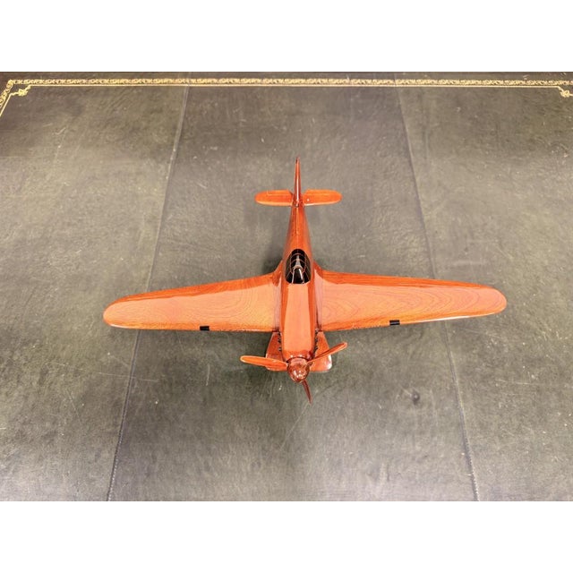 English Mahogany Hawker Hurricane Aircraft Model For Sale - Image 6 of 11