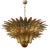 Murano Amber Palm Glass Chandelier – Hand Made in Italy For Sale