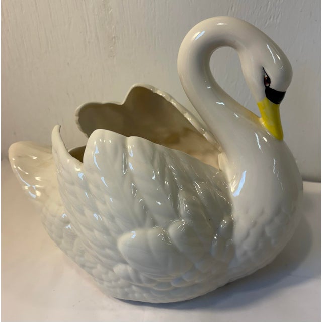 Very nice vintage large ceramic planter. No markings, no chips or cracks.