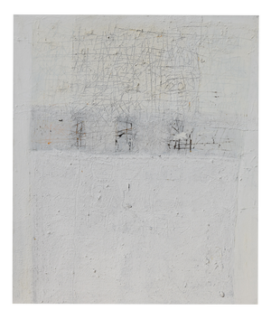 Klaus Neuper, Klaus Neuper, 1997, große Mischtechnik in Weiß, Informel, Mixed Media on Canvas